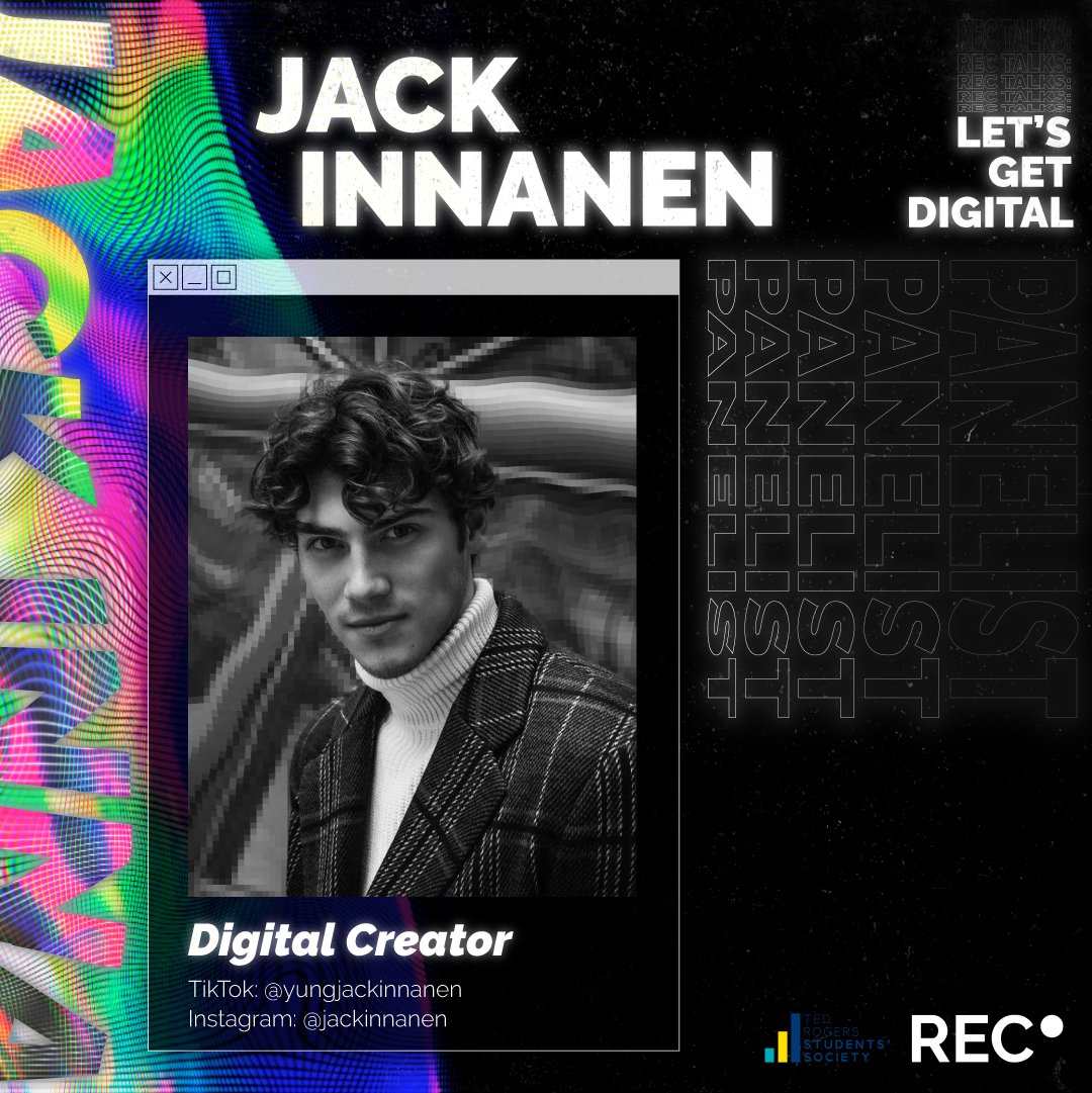 REC_Toronto's tweet photo. 🚨 SPEAKER REVEALS 🚨

Meet the amazing panel for our next #RECtalks, Let’s Get Digital! 

@TorriWebster @JackInnanen @sarahjenkinsxo

Register for FREE:

https://t.co/QswGZ7Uyq9

Graphics by Nick Garel-Jones

#RECbreakstheinternet https://t.co/cZdmF9JxrY