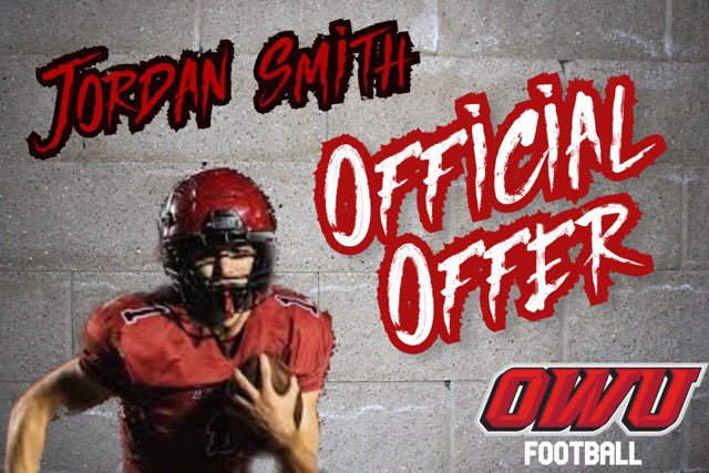 2021JordanSmith's tweet photo. Blessed to receive an offer from Ohio Wesleyan University🔴⚫️ @BDHeinemann https://t.co/DJZVYbCwS0