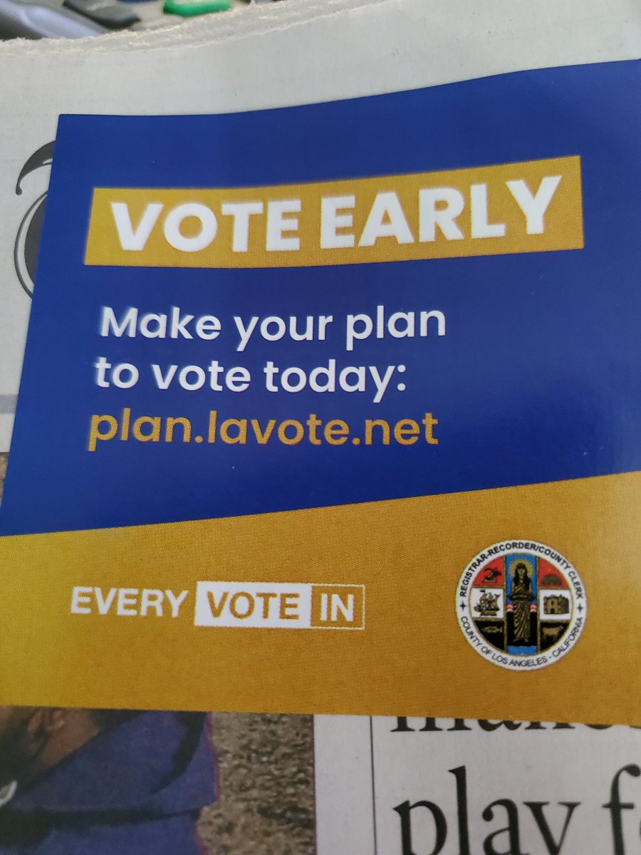 email4help's tweet photo. Thank you LA Times. #latimes #VOTE #VoteEarlyInPerson #VoteEarly https://t.co/Km5HnZubnI