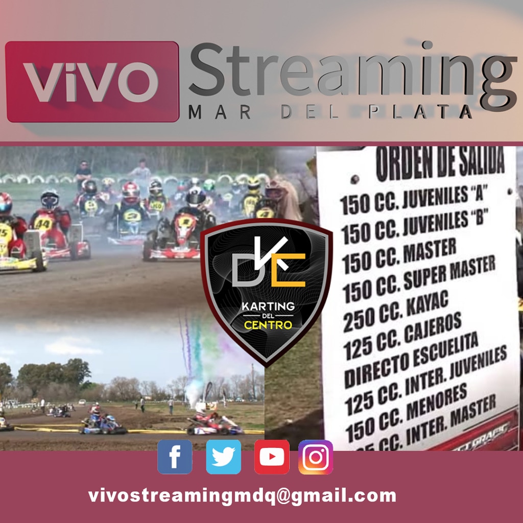 VIVOStreaming's tweet photo. Desde VIVO Streaming queremos agradecer a la Comisión Directiva del KDC y su presidente Emiliano Lolla, por confiarnos la trasmisión del inicio del Campeonato de la especialidad.
Gracias Karting del Centro, la cita 21 y 22 de noviembre en 25 de Mayo.
#Kart #Streamingl #TV https://t.co/kDczFhjNdE