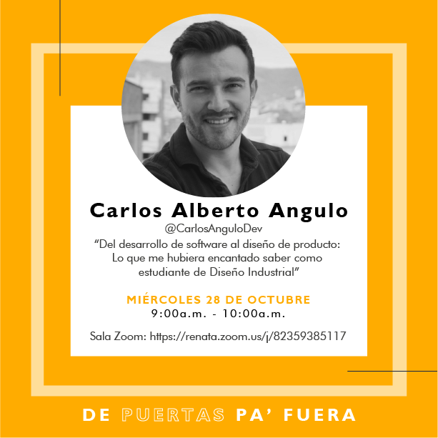 Muy feliz de haber participado en el espacio DE PUERTAS PA' FUERA de la mi amada escuela de Diseño Industrial <a href="/ediuis/">Diseño Ind. UIS</a> contando mis aprendizajes como Desarrollador de Software transferibles al desarrollo de producto. #diseñoindustrial