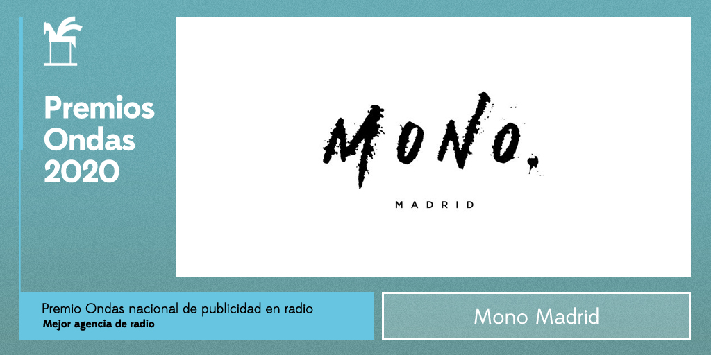 Premios_Ondas's tweet photo. 📢 Premio #Ondas2020 nacional de publicidad en radio 
🔹 Mejor agencia de radio: @monocreativeco https://t.co/IfXlA8W7WL