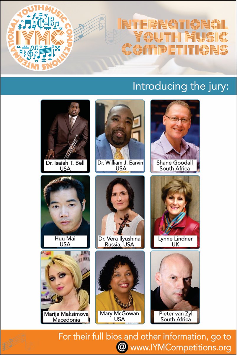 iymcompetition's tweet photo. International Youth Music Competitions is proud and excited to introduce the panel of acclaimed and experienced jurors. Follow this page for updates &amp; see their bios @ https://t.co/0iJ9GrEflZ #musiccompetitions #musiceducation https://t.co/ELAQtt4fYu