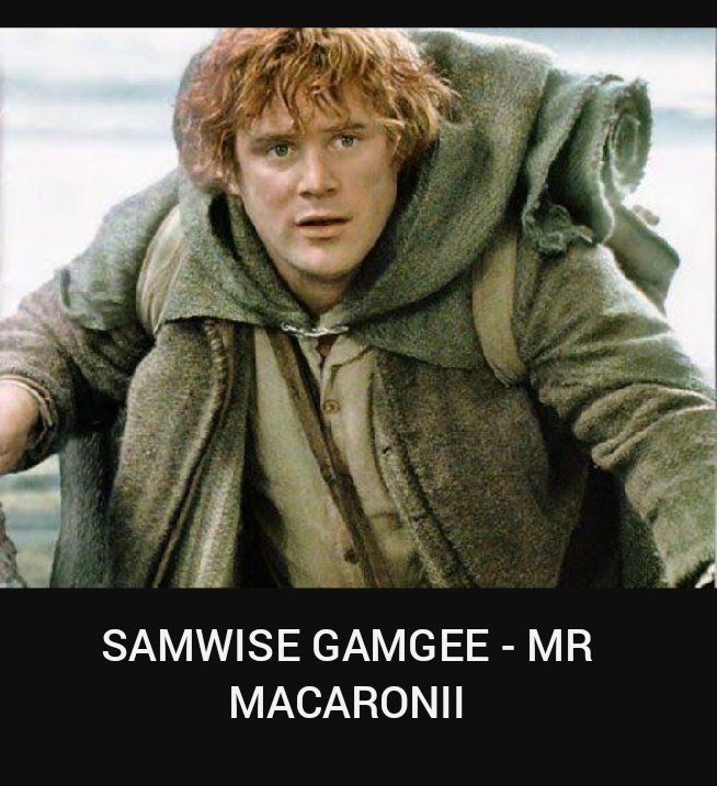 15. SAMWISE GAMGEE - MR MACARONI @mrmacaroniiSamwise was the reason Frodo succeeded in his mission, man has been using his platforms everywhere, give us on point skits back to back, support line 100% #EndSARS   #endbadgovernance #LekkiMassacre