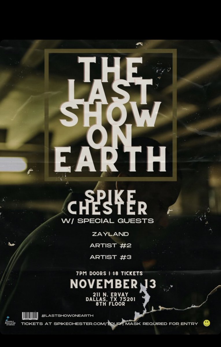 ElSnupeO's tweet photo. @spikechester  oh this finna be crazy bro ! Band gone be on full ! #Dallas Nov. 13th !  🥁🥁🥁 https://t.co/oAT3wiaOQU