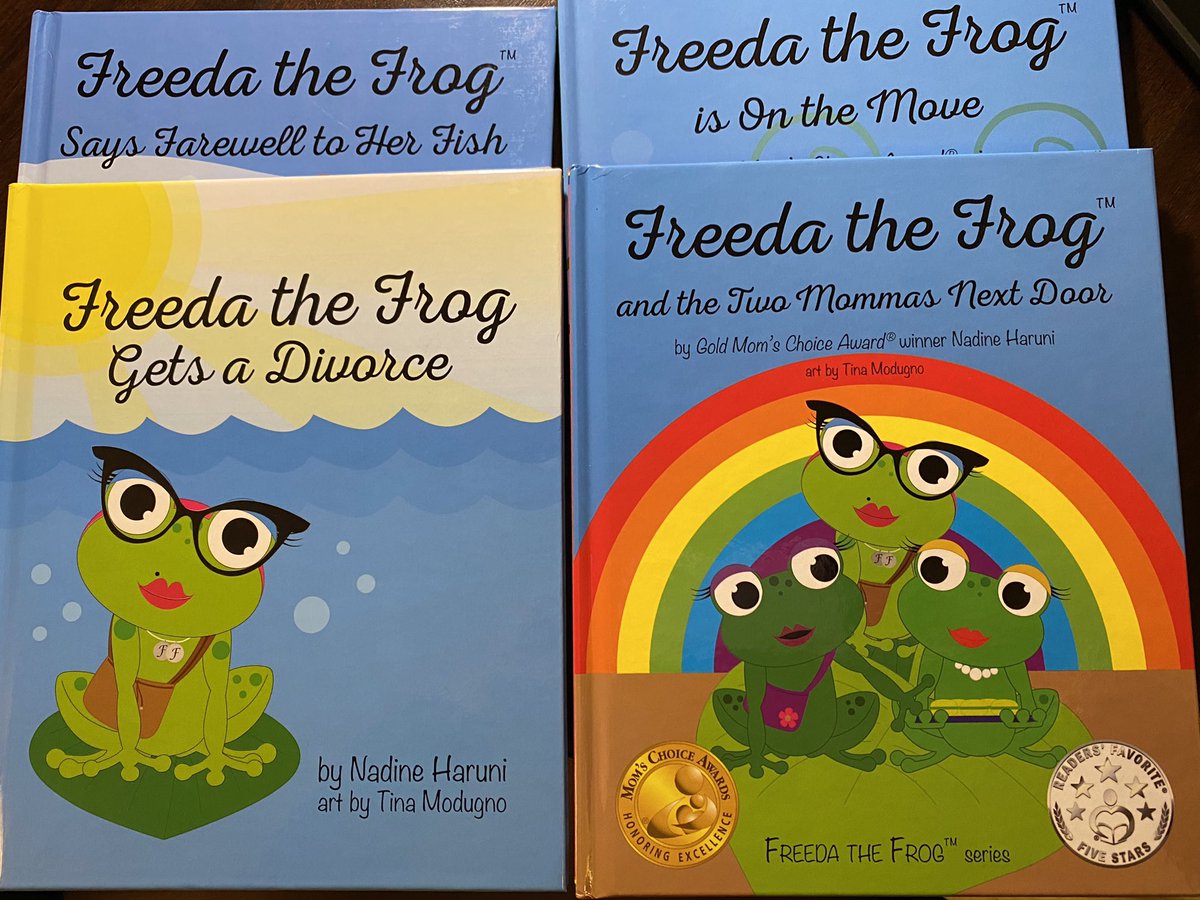 My Freeda the Frog series has arrived! A wonderful addition to my social justice library. These books focus on diverse families- divorce, 2 moms, and blended families. The last book focuses on coping with death. So excited to use with kiddos. @JayBilly2 @mhayes611 @msafischer https://t.co/lZCFzTF3e1