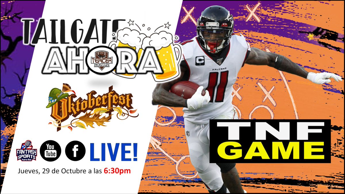 TercerDownPR's tweet photo. #TercerDown te trae el mejor Oktoberfest Virtual y el análisis completo del partido de los Atlanta Falcons y Carolina Panthers junto las últimas noticias del football fantasy #somosFantasyPR
🎙️ @FantasyPR_W @fantasyPR_LJ @FantasyPR_CH https://t.co/gbjHX9xsYs