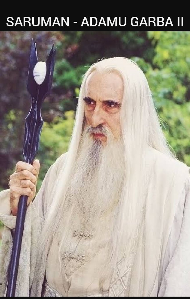 17. SARUMAN - ADAMU GARBA(I don block am, I for tag am)Agent of destruction and division Mr Jack Suer, go and watch the movie and find out what happened to Sauron, last last he was caught in his own game  #EndSARS   #endbadgovernance #LekkiMassacre
