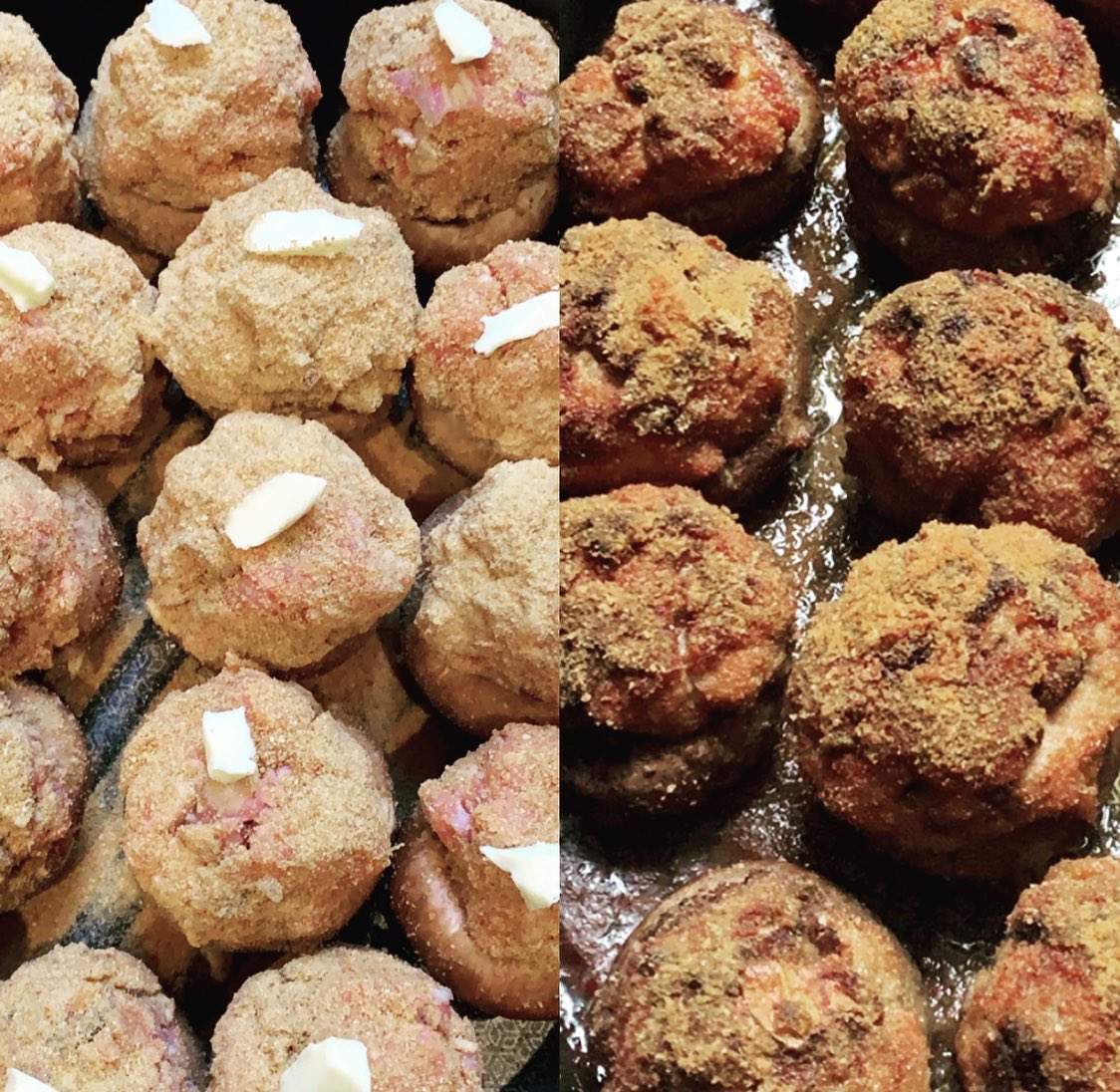 Langlai73410097's tweet photo. Champignons tout mignons, 
Sous le charme de farce maison ...
Ils se marient et font tellement d’heureux .#veau #porc #chapelure #persil #champignons #farcis #beurre #plaisirgourmand #cuisinemaison #cuisinefacile #amour #passion #regalade #gourmandise #tropbon #terroirs https://t.co/Xt8JImSOXg