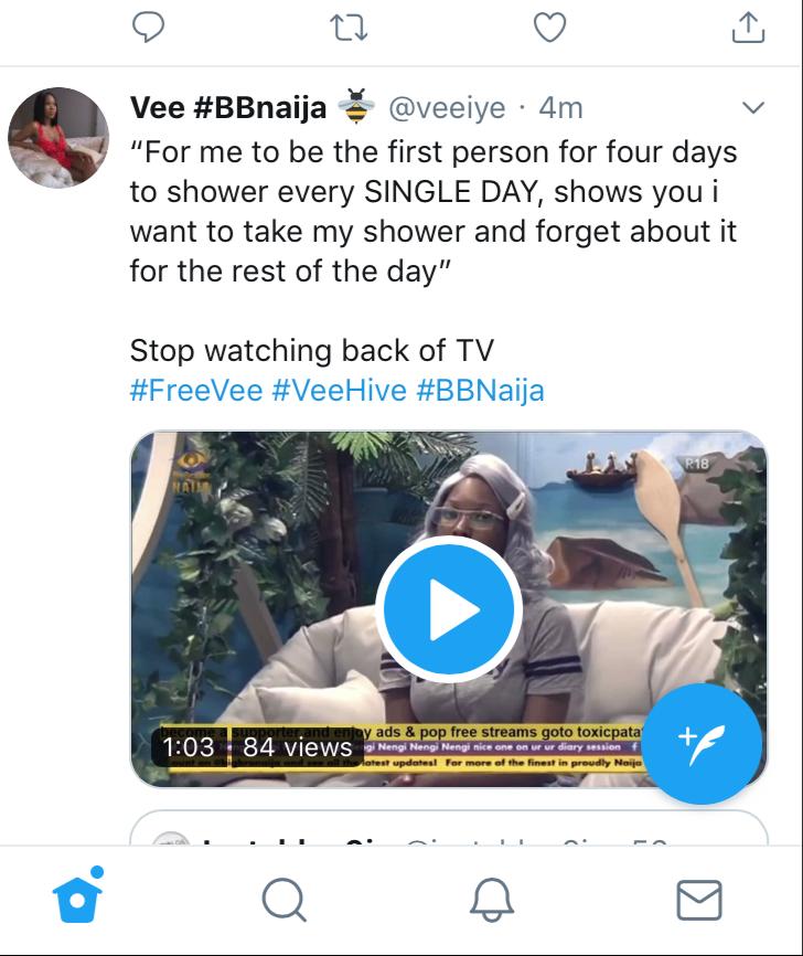 OK now. Its was a season of gbas gbos.Vee's handler dealt with instablog after she posted that Vee doesn't take her bath.She even came with receipts. I love that handler 