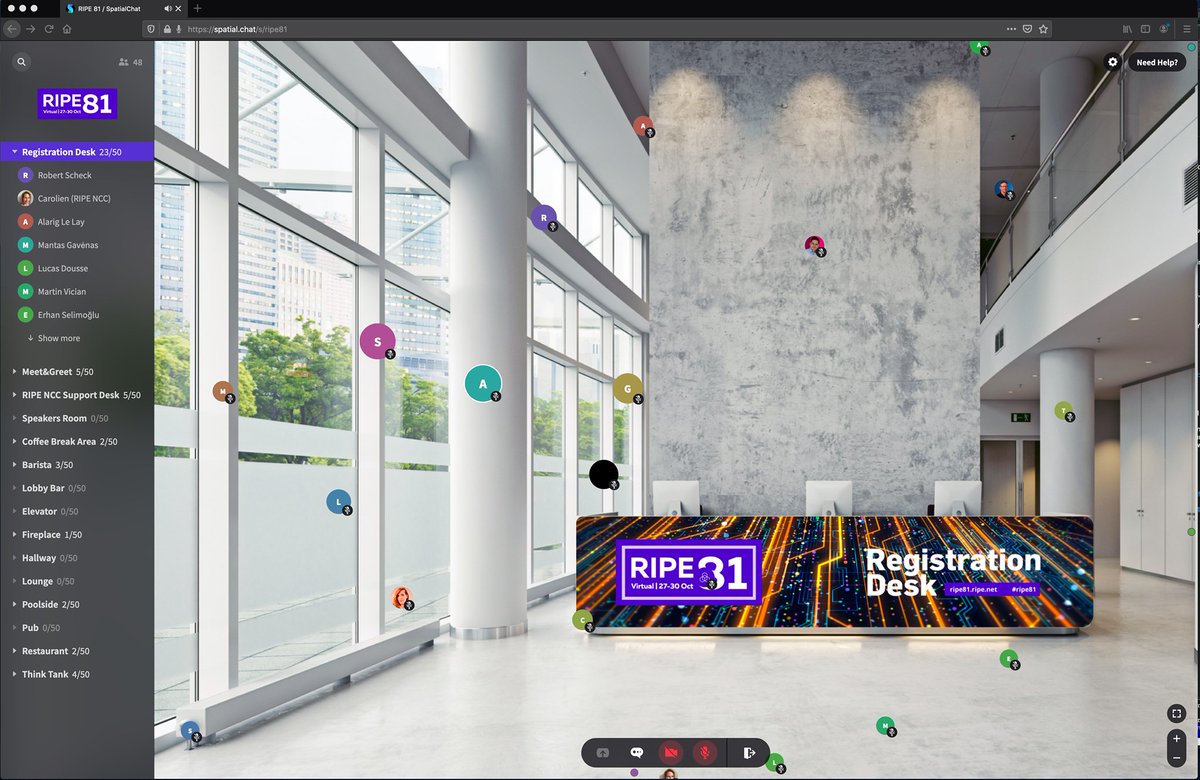 6connect's tweet image. Kudos to @ripemeeting for doing the #spatialchat, this is so cool!

#RIPE81 😎