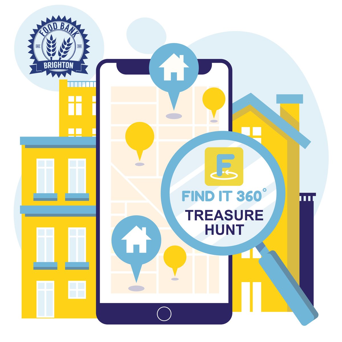 360Find's tweet image. Join the Treasure Hunt bit.ly/FindIt360-Trea… We're donating 50p to @BtnFoodBank for everyone who participates, with a target of £1,000. Your chance to win a prize and help individuals and families in crisis over Christmas. #Endchildpoverty #Brighton