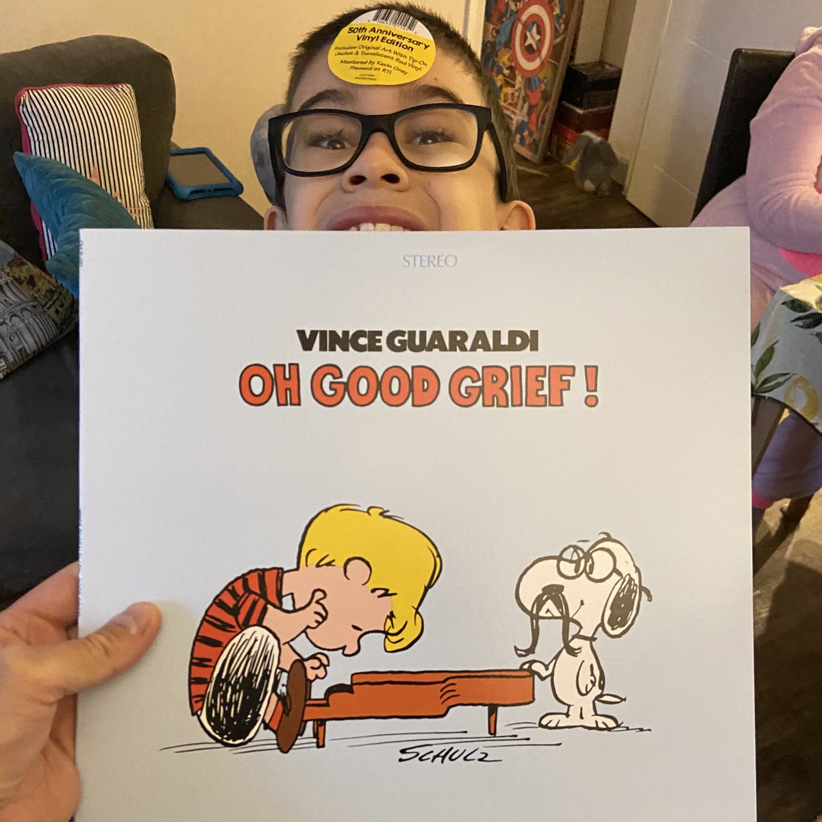 Received a #birthday pressie today which my son chose! #VinceGuaraldi - Oh, Good Grief! from 1968. This is the #50thanniversary edition on #Vinyl

#Peanuts #CharlieBrown #Snoopy #vinylcollection #vinylcommunity #vinylrecords #vinylcollector #vinyljunkie #vinyladdict