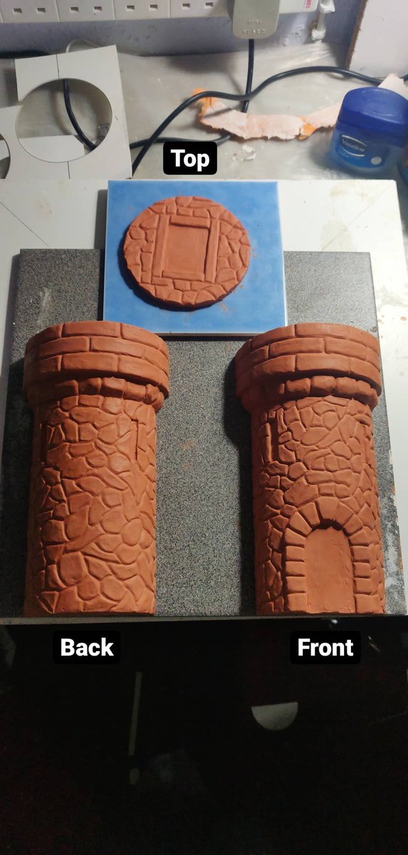 PaperRelics's tweet photo. The completed parts that are going to be my paper dice tower! I cannot wait to use this! Fingers crossed the mold works! #paperrelics #dnd #dicetower #sculptor https://t.co/eD2FtqvXVt