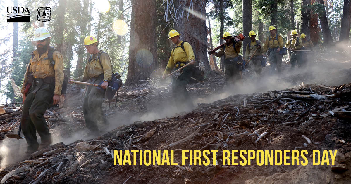 forestservice's tweet photo. Today the USDA Forest Service pauses to remember National First Responders Day. We have many heroes who make it their business to take immediate action when disaster strikes. https://t.co/Kd9SRZOoYj