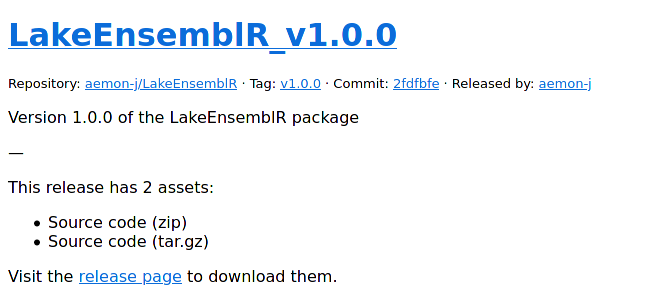 Robert Ladwig (@hydrobert) on Twitter photo We have finally released version 1.0.0 of LakeEnsemblR which allows you to run an ensemble of hydrodynamic lake models in R. Check it out: github.com/aemon-j/LakeEn… <a href="/GLEONetwork/">GLEON</a> <a href="/JorritMesman/">Jorrit Mesman</a> @tadhg_moore & Johannes Feldbauer. More updates coming soon! We have finally released version 1.0.0 of LakeEnsemblR which allows you to run an ensemble of hydrodynamic lake models in R. Check it out: github.com/aemon-j/LakeEn… <a href="/GLEONetwork/">GLEON</a> <a href="/JorritMesman/">Jorrit Mesman</a> @tadhg_moore & Johannes Feldbauer. More updates coming soon!