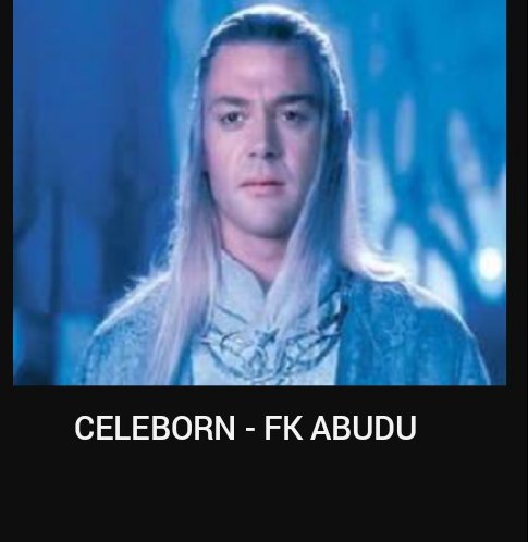 19. CELEBORN - FK ABUDU & MOCHIEVOUS @fkabudu  @MochievousHe was said to be one of the wisest Elves in Middle-earth at the end of the Third Age. Your wisdom in handling matters amazes me... More wisdom to you #EndSARS   #endbadgovernance #LekkiMassacre