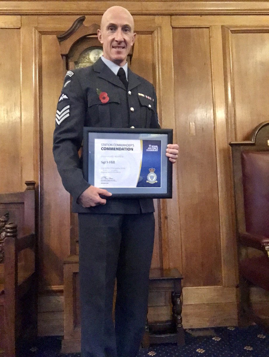 Proud to be Presented with the Station Commanders 🙏🏻 Commendation in recognition of Outstanding Service, Dedication to Duty and a Persistent Pursuit of Excellence for work at <a href="/RAF_Shawbury/">RAF Shawbury</a> <a href="/PoppyLegion/">Royal British Legion</a> <a href="/RAF_Regiment/">RAF Regiment</a> <a href="/WestMidsPoppy/">Royal British Legion West Mids</a> <a href="/RoyalAirForce/">Royal Air Force</a>
