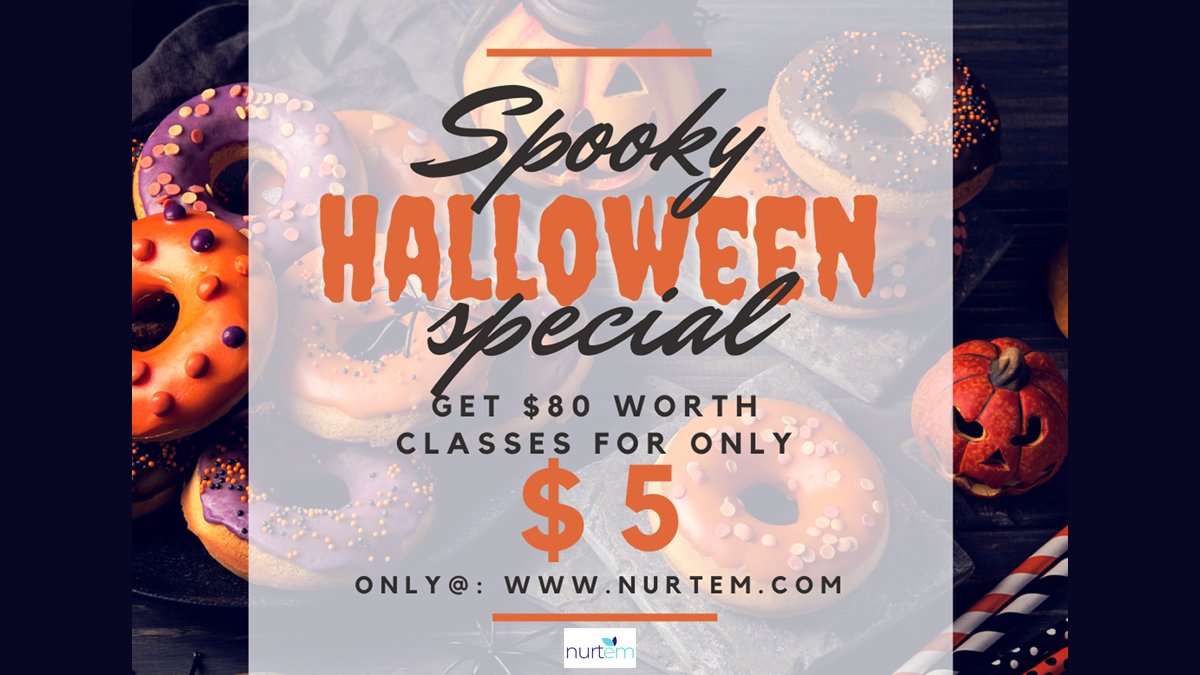 NurtemInc's tweet image. All tricks and no treats makes Jack a dull boy. This Halloween, prepare to get the best treat ever! Book your first session at Nurtem for only $5. Link in bio.

#spooktacular #halloweeniscoming #spookyspecial #trickortreat🎃 #fallschool #edtech #elearning #elearning2020