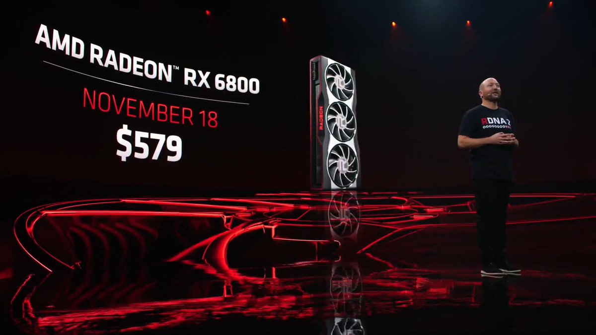 GYXdeals's tweet photo. AMD Event
6800 series - 11th November
•
RX 6800 - $579
RX 6800 XT - $649
•
———
6900 XT - 8th December
•
6900 XT - $999 https://t.co/QGXscC4XIj