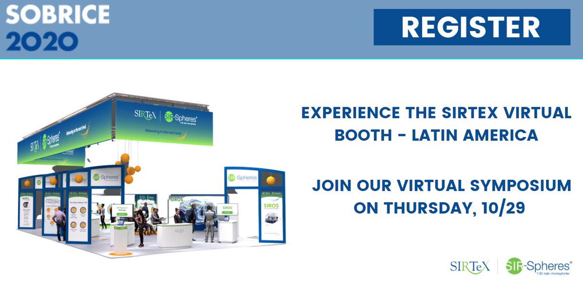 SirtexMedical's tweet photo. NOW OPEN: The #LATAMSirtexVirtualBooth, built for LATAM-based physicians. During #SOBRICE2020, visit https://t.co/VcXuq8fCrg to learn about SIRT with SIR-Spheres®, the #FLEXdose Delivery Program, #INSYTE with @mimsoftware & more. Find important global access info in bio. https://t.co/hCwayoE9Sl