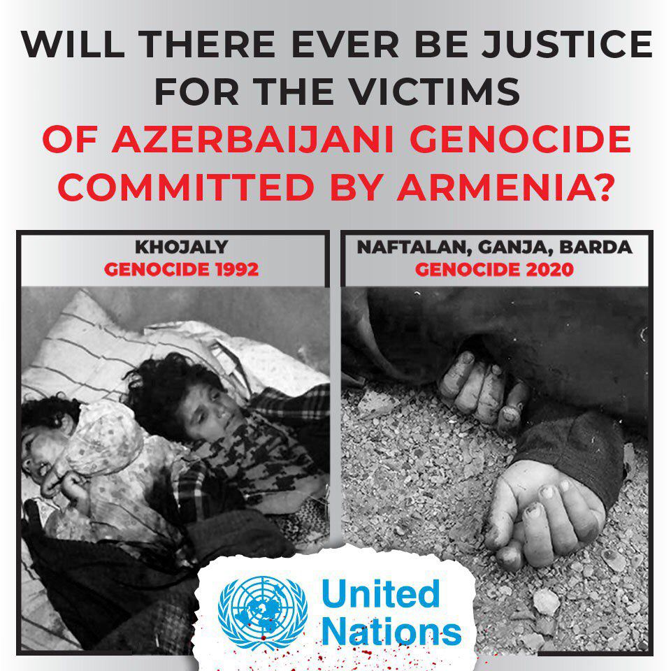 pasaevays's tweet photo. @UN @UNICEF Dear UN, go and check your values and principles. Do not forget to add “double standards” in bold. International community must recognize and stop #Armenia’n aggression! #StopArmenianOccupation #StopArmenianAggression https://t.co/QquYVoajA8