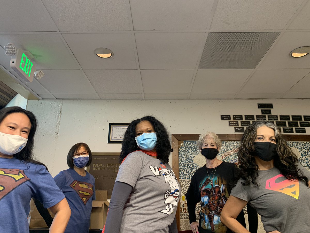 BusdWay's tweet photo. #majesticwaybusd staff showed off our super powers and used them to say no to drugs #RedRibbonWeek2020 #JustSayNo https://t.co/VuGK7dTzO7