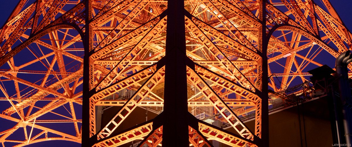 Photography by Liam Wong of Tokyo tower at night. A wide cinematic frame of Tokyo tower showing its detail. 
