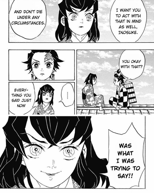 that last panel. best inosuke panel in all of kny. 
