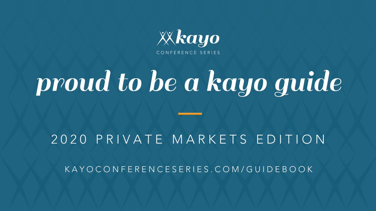 ke11eyp's tweet photo. I’m proud to be a featured guide in the new Kayo 2020 Private Markets Guidebook. Save yourself time finding service providers you can trust - view the Guidebook here: https://t.co/TEspngZzuY

#Technology #PrivateEquity #Investing #CTO #CIO #DueDiligence #MacLaurinGroup #Kayo https://t.co/Uvw6SW9Uij