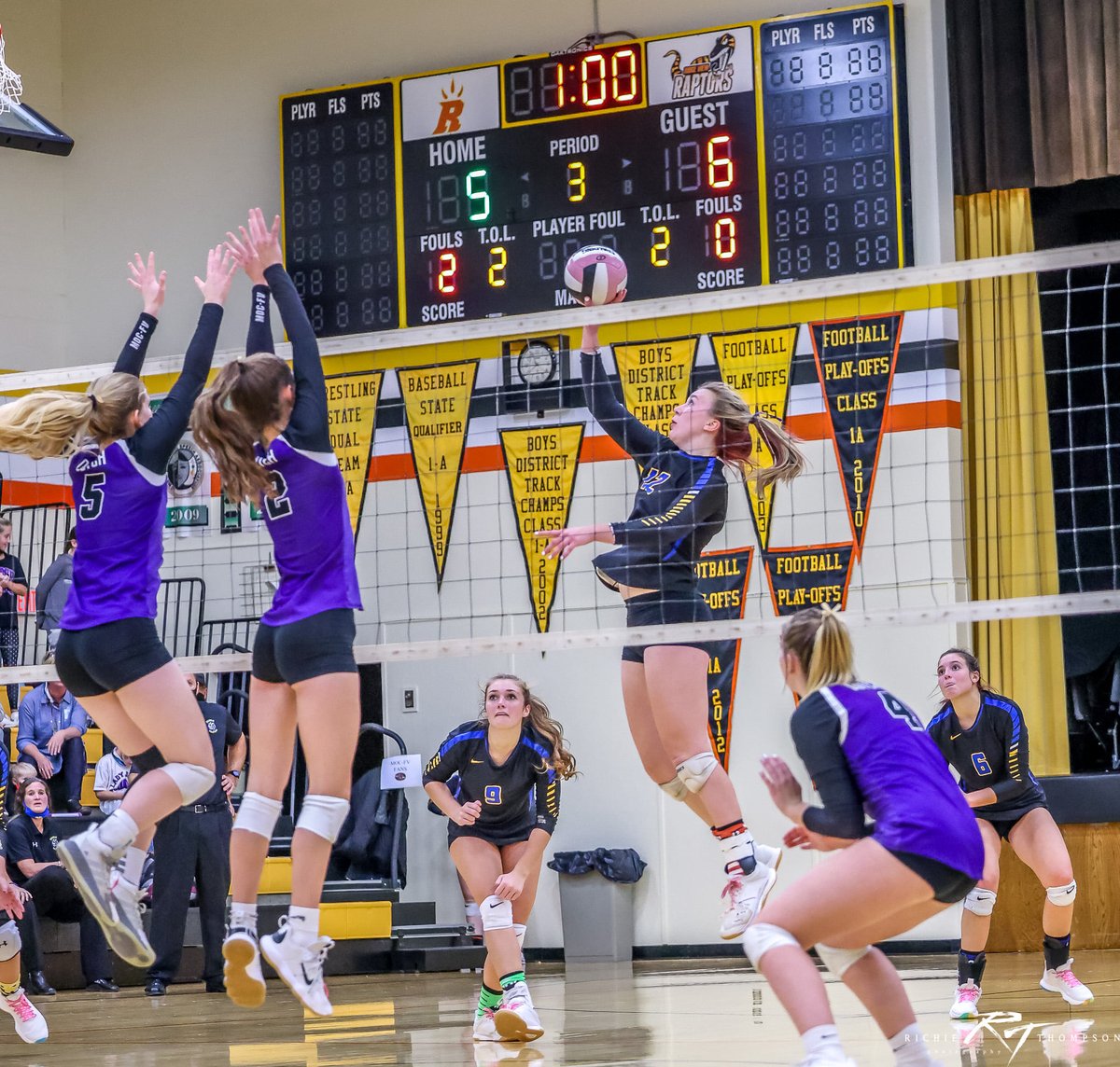ByEricPratt's tweet photo. For the first time in school history, Humboldt is headed to the state volleyball tournament. The resilient Wildcats prevailed in a 5-set rollercoaster ride vs. MOC-FV. "It was just pure resilience and determination." (photos by Rick Thompson) https://t.co/sFxLyEha4o #iahsvb https://t.co/TkadnTsSX9