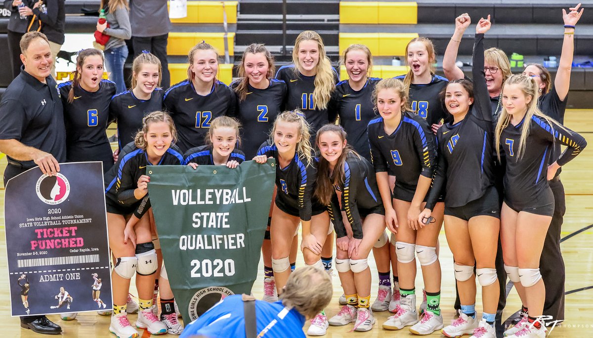 ByEricPratt's tweet photo. For the first time in school history, Humboldt is headed to the state volleyball tournament. The resilient Wildcats prevailed in a 5-set rollercoaster ride vs. MOC-FV. "It was just pure resilience and determination." (photos by Rick Thompson) https://t.co/sFxLyEha4o #iahsvb https://t.co/TkadnTsSX9