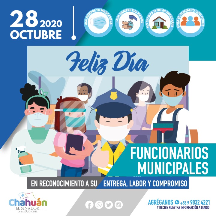 Distrito13RN's tweet photo. Un afectuoso saludo a los funcionarios municipales a lo largo de Chile, quienes hoy celebran su día. 
De manera particular a aquellos q están en terreno brindando apoyo a los vecinos y efectuando labores tan esenciales como el aseo, cuidado de parques y jardines,  salud primaria. https://t.co/8aTaL2KRGf