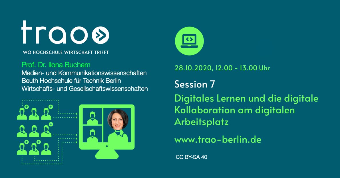 mediendidaktik's tweet photo. Vielen Dank an alle Teilnehmenden für den Austausch heute zum digitalen Lernen und digitaler Kollaboation am Arbeitsplatz im Rahmen von #trao cc @SMolthagenS  @HTW_Berlin @BeuthHS @BastianHalecker https://t.co/wDRUlPgLXi