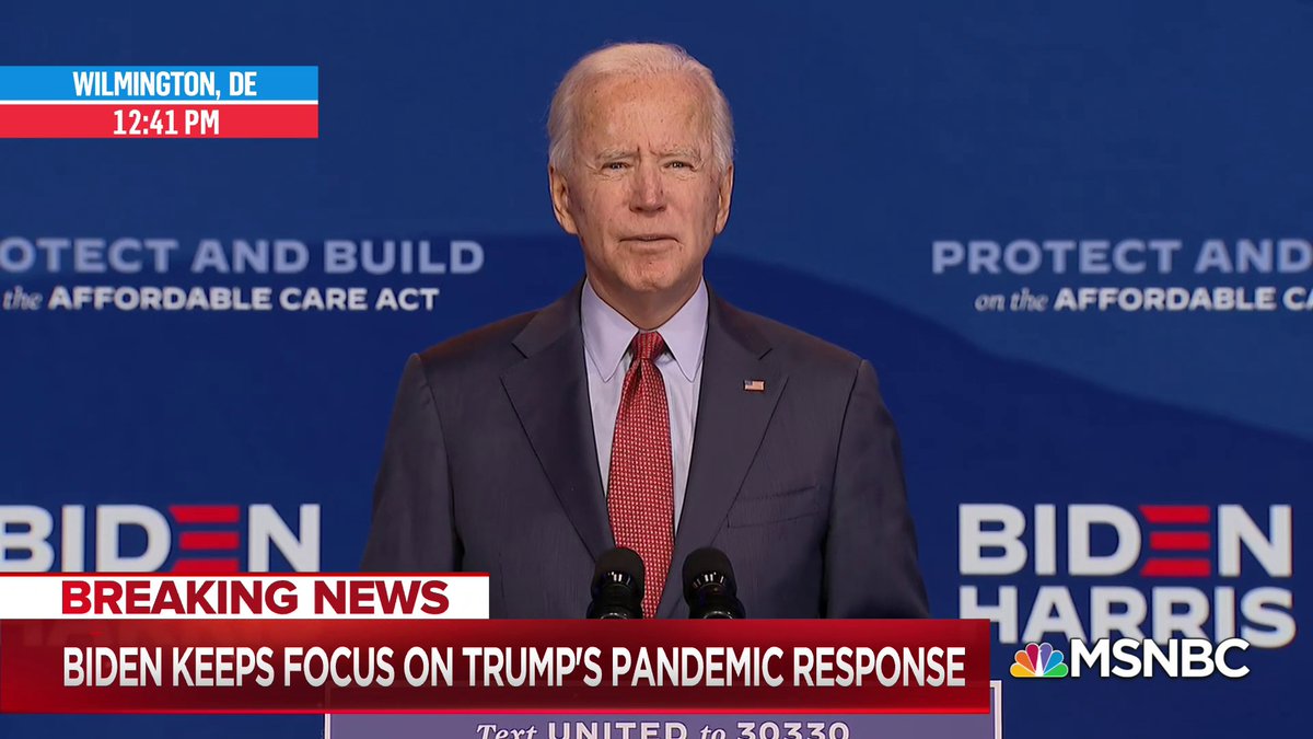 MSNOWNews's tweet photo. Live now on @MSNBC: Joe Biden speaks from Delaware

https://t.co/MPjgQRmzjX https://t.co/WmNSx3Yk35