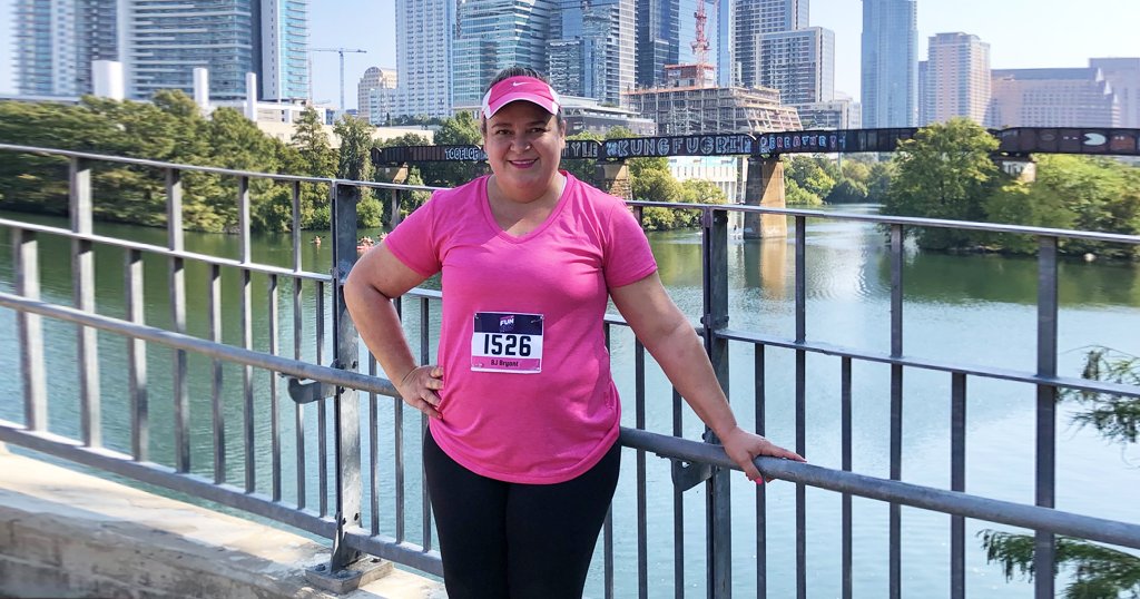 MeritMedical's tweet photo. It’s a great day for a run – and to promote a great cause while you’re at it. Congratulations to BJ Bryant, Merit’s Clinical Specialist from Austin, TX, for finishing her 5K with the Breast Cancer Virtual Fun Run! #RunsForAPurpose #BreastCancerAwarenessMonth https://t.co/nOEijqoSNX