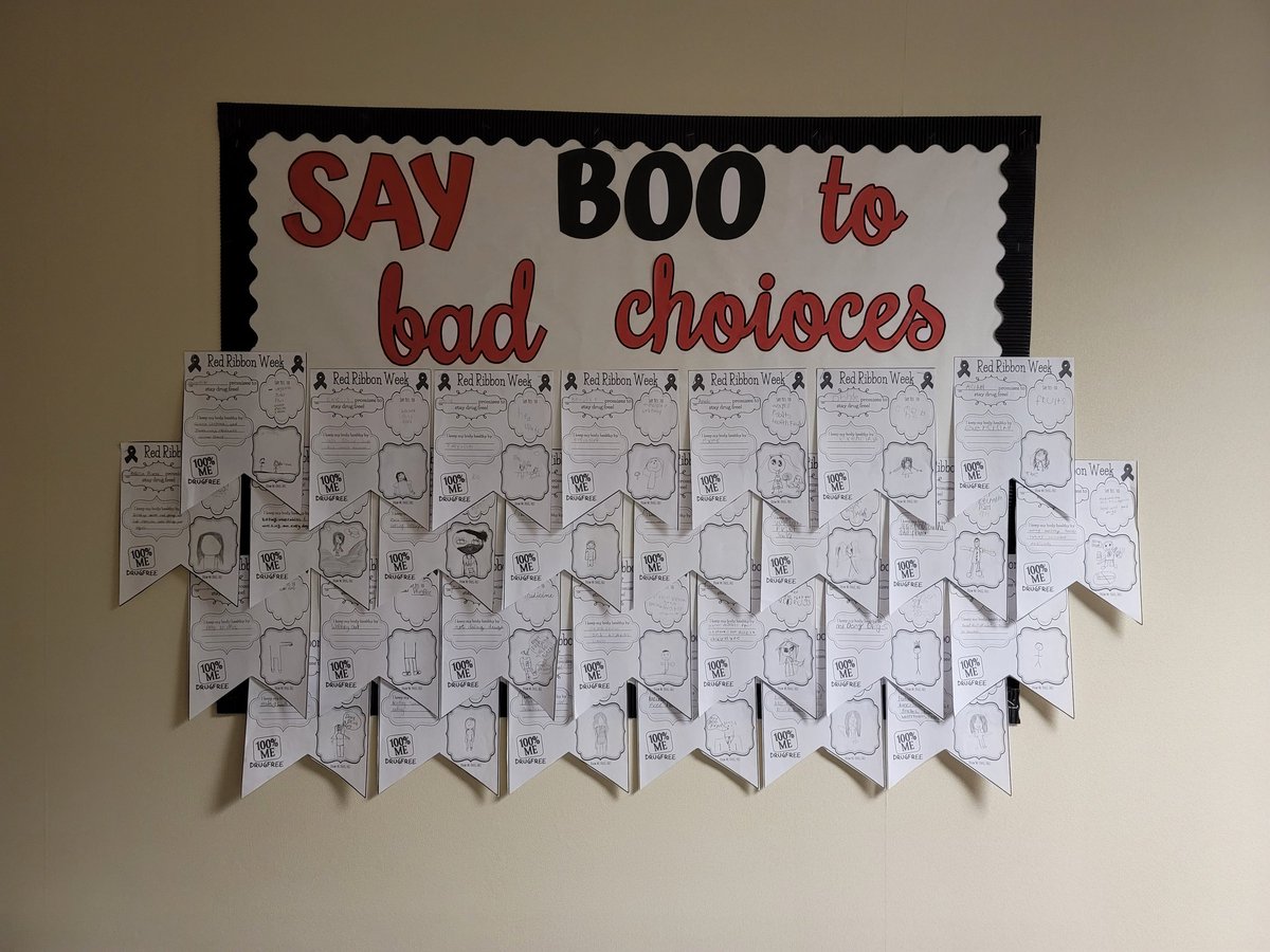 MrsKatWilson's tweet photo. @ChancellorComet we say BOOOO to drugs at our school! #onealief #redribbonweek #drugfreeisthewaytobe @AliefISD https://t.co/zUJXey4IDZ