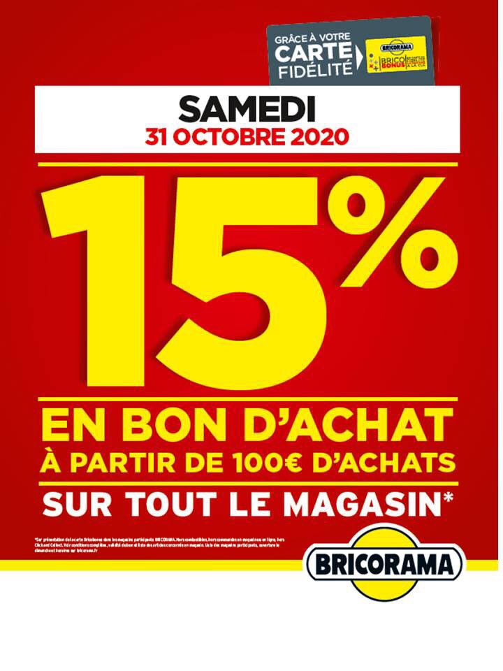BricoramaP's tweet photo. 15% en bon d’achat à partir de 100 € https://t.co/xcznHopu8p
