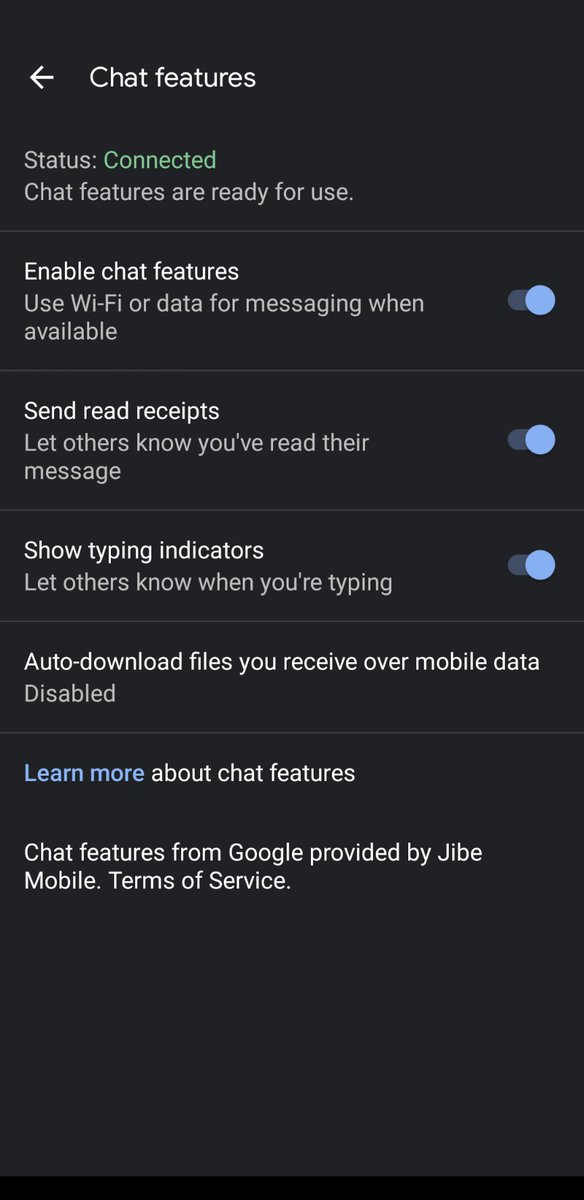KumarpalKp's tweet photo. Finally Android Messages' RCS Chat Features are now available in India.
Open Messages > Settings > Chat features
#Android #AndroidMessages #RCS #MessengerApp https://t.co/92CC6WiBhw
