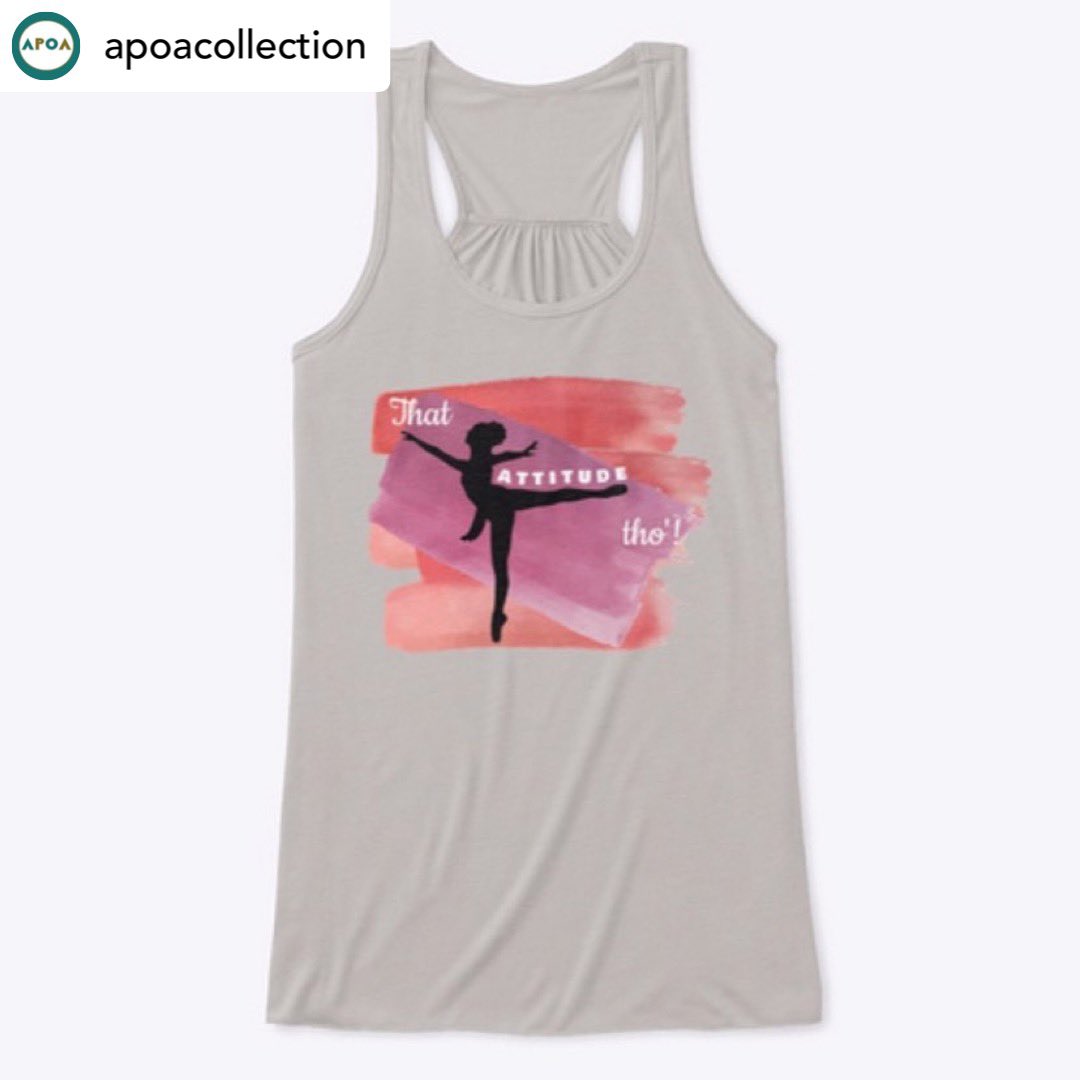 AOAMelanie's tweet photo. “That Attitude Tho’!” Tee just in time for #worldballetday order at https://t.co/GzpU1dcaSg (other #ballet merch too) #ballettee #ballettees #balletlife #balletteacher #attitude #worldballetday2020 #dance #dancer #retweet #apoaartistic #aoa https://t.co/gaGWb0inBM