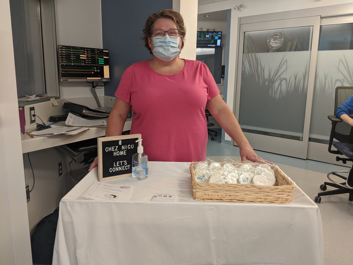 Neo_FICareIWK's tweet photo. Bumped into this crew telling NICU fams about Chez NICU today: helping family and friends connect in NICU! #niculife #nicu #stayconnected https://t.co/qIYc94baAb
