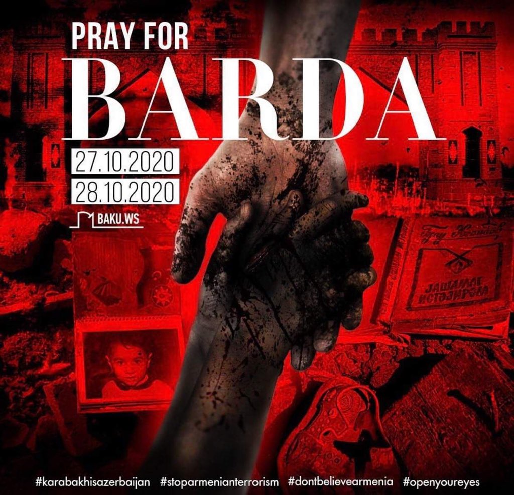 Armenian Armed Forces choose the most crowded places for missile attacks. Today's target was central market of Barda city, Azerbaijan. 20+ civilians were killed, 70+ are injured. The numbers will change unfortunately.
 #StopArmenianAggression
#PrayForBarda 
#StopArmenianTerrorism