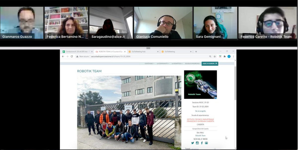 ascuoladioc's tweet photo. "#ASOCTalk - uno spazio di confronto con le Istituzioni”, uno speciale momento di scambio per i team #ASOC1920 premiati! Oggi è stata la sesta mattinata di dialogo a tema #RICERCAEINNOVAZIONE 🧐📌 assieme agli studenti del @robotikteam, @dreamers_green e @RobopharmTeam  :) https://t.co/Fc2cCP9jRq