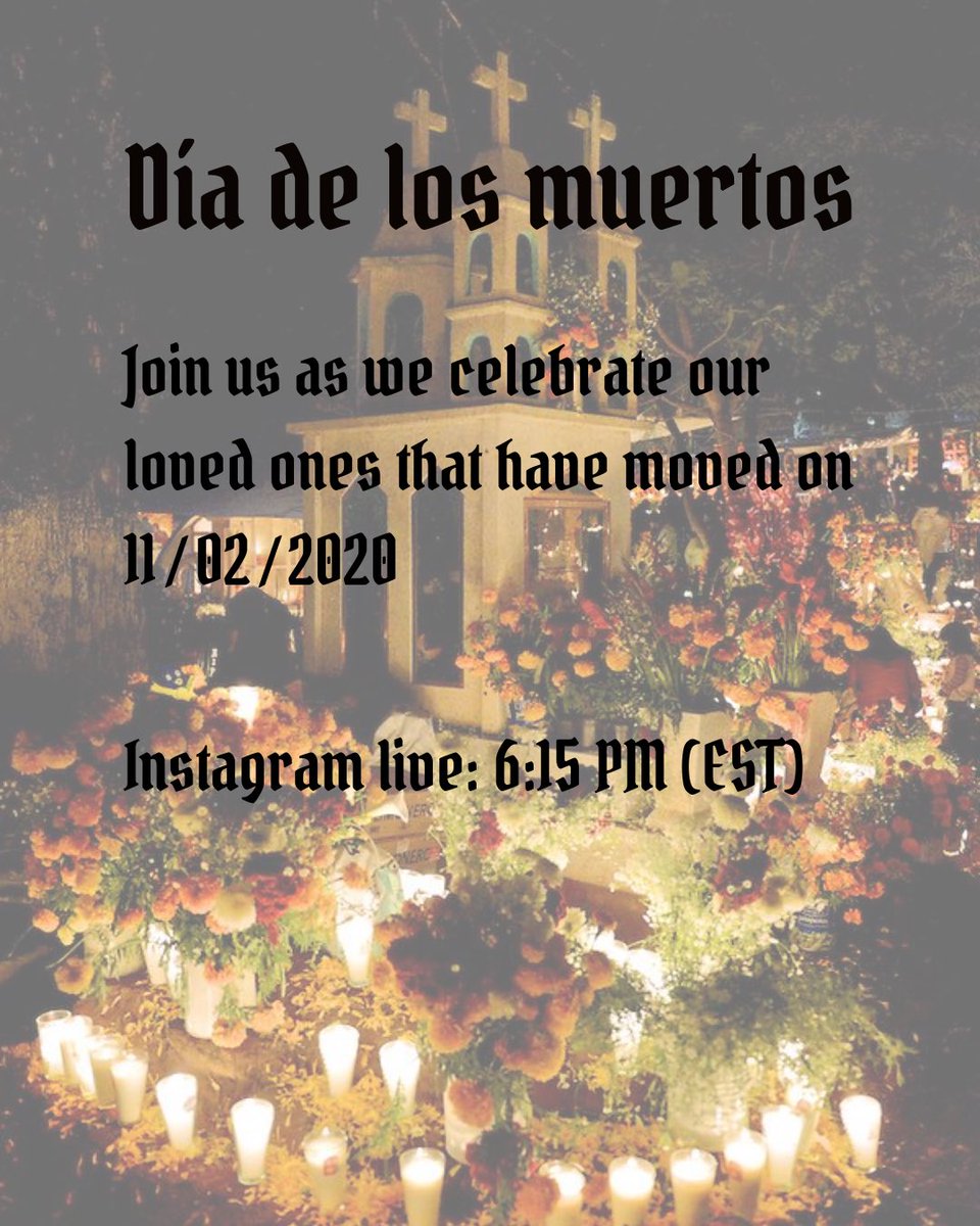 ☠️☠️Paquini Mihcailhuitl ☠️☠️ 

☀️For this year’s “Day of the Dead” celebration, we will be going on Instagram live to explain the history and meaning of this tradition. As it will be live, members are highly encouraged to engage. 

<a href="/latinosa_iupui/">LSA @ IUI</a>