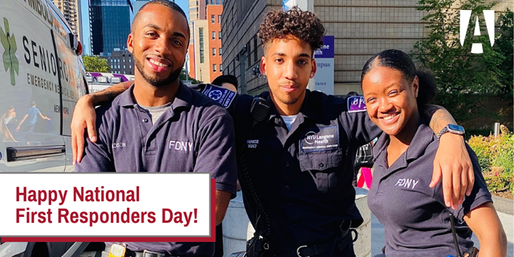UrbanAssembly's tweet photo. This #NationalFirstRespondersDay, we sat with Ethan Muñoz, a 2017 graduate from @UASEM_NYC who is now an EMT with NYU Langone. Read about his journey to become a first responder, and his advice for those who might want to follow in his footsteps: https://t.co/Dzsm19kilH https://t.co/nUnU1EVrh5