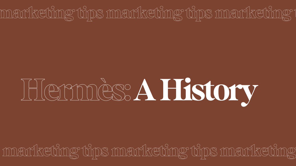 First let’s do a brief history lesson on  #Hermès.