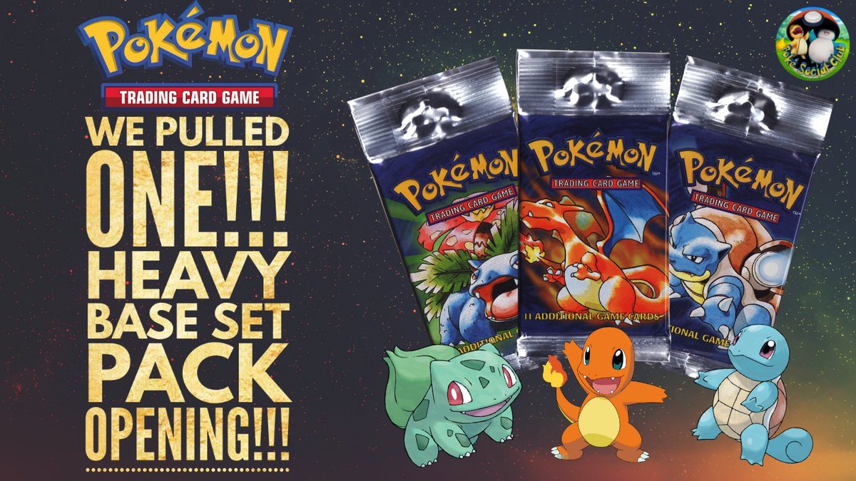 Pokesocialclub's tweet photo. HEAVY BASE SET OPENING!!! We opened a heavy base set pack on our channel and we pulled something amazing. Check out the video here to see what happened! https://t.co/pSvr03IHzd #Pokemon #baseset #PokemonTCG @LeonhartYT @RandolphUK @Breaking_Nate #pokemonbaseset #heavypack https://t.co/4uoP8kvd02