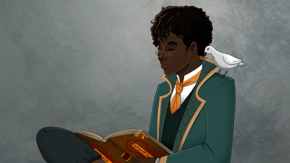It& #39;s time for our last Heroic Chord manual giveaway! Finally, it& #39;s time to meet Otthan Gray, a Wailing Arcanist, friend to demons, and Amylte& #39;s hardest-working pacifist. (RT and follow for a book and dice giveaway!)