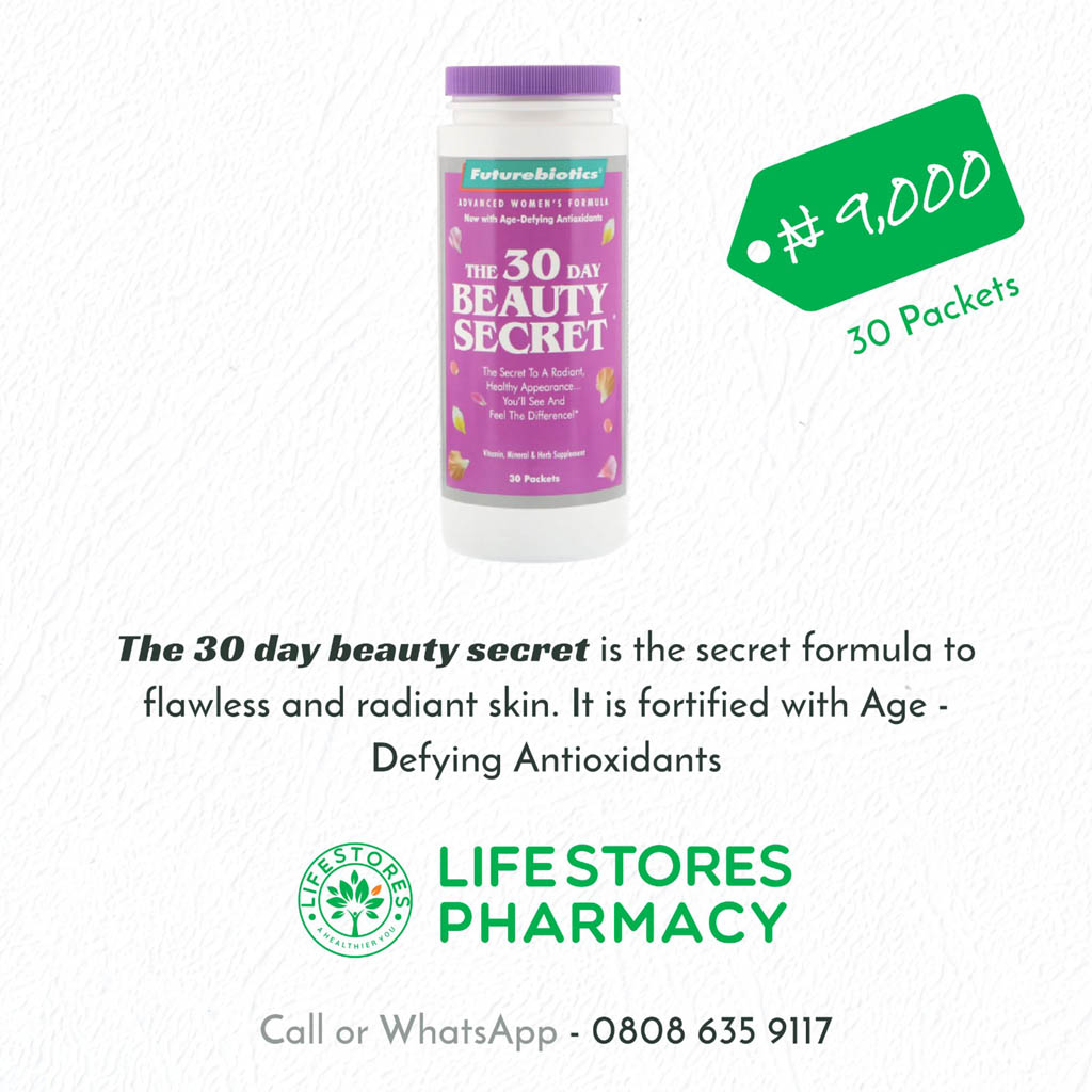 TrafficChiefNG's tweet photo. Want youthful, glowing skin?
Try 30 day beauty secret formula!
This #futurebiotics product is packed with essential vitamins, minerals & antioxidants proven to improve skin appearance!
Call/WhatsApp @LifestoresNG https://t.co/BcYyYUnlA3 for orders/enquiries #ahealthieryou https://t.co/cQxpMYWZ6z