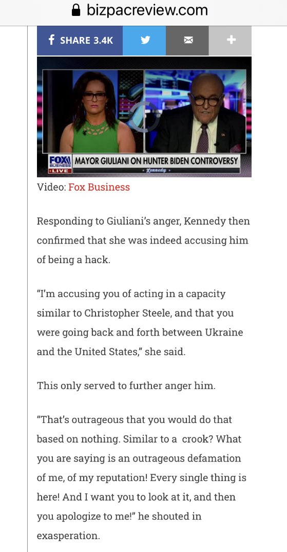@FoxNews ‘s Lisa Kennedy Montgomery OWES @RudyGiuliani A HUGE APOLOGY . #Bobulinski is a hero!!!!!
@TheFive @OutnumberedFNC @foxnewspolitics https://t.co/MSRJS0ewQE